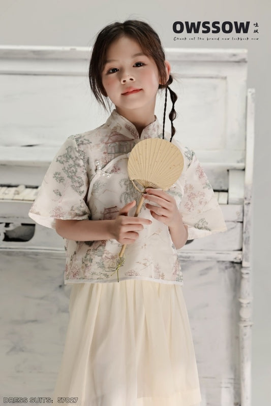 Elegant Oriental Children's Dress Set - Traditional Style & Modern Comfort