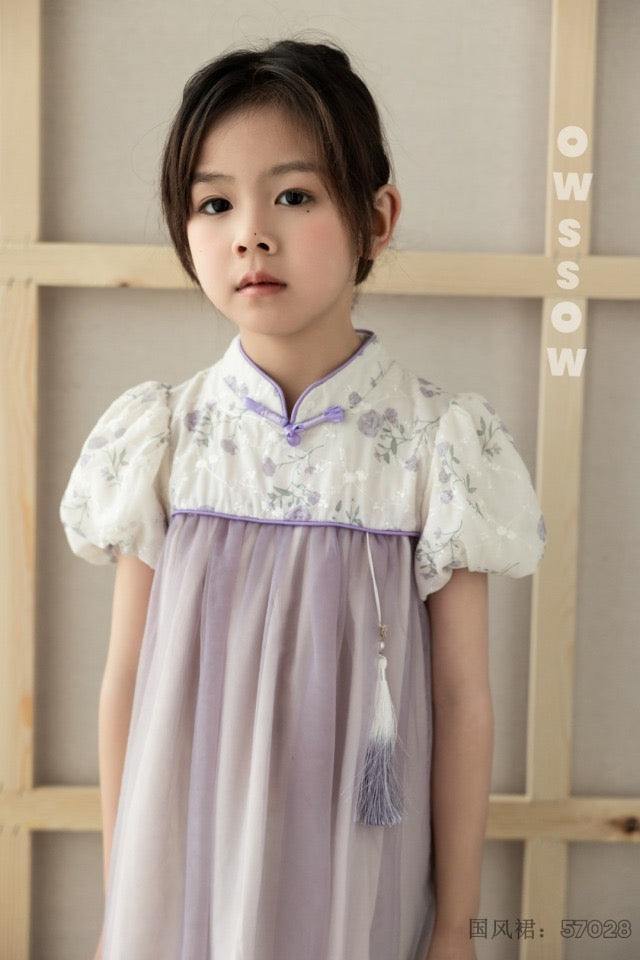 Charming Floral Cheongsam Dress for Girls | Perfect for Special Occasions
