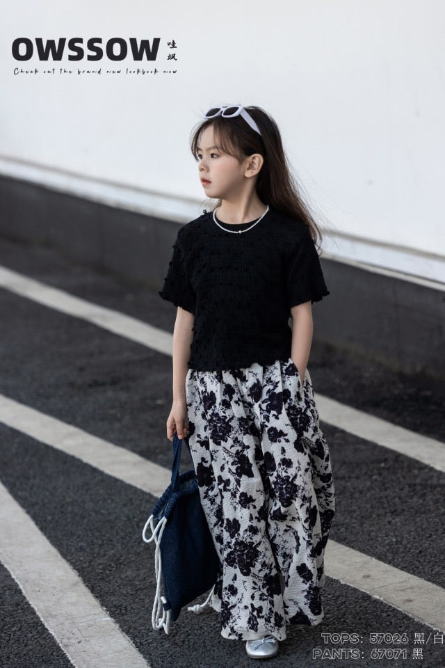 Chic Floral Print Skirt-Pants