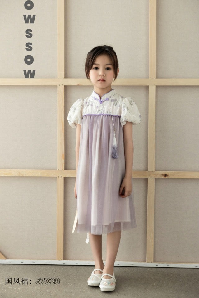 Charming Floral Cheongsam Dress for Girls | Perfect for Special Occasions